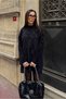 Women's Mock Neck Diamond Pattern Stone Detailed Soft Textured Mini Dress Black - 5