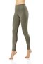 Women's Sports Suit |   Shaping / Sculpting Corded Fabric Leggings & Padded Crop – Green - 7