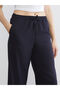 Wide Leg Women's Trousers with Elastic Waist - 3