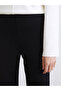 Black Women's Trousers with Elastic Waist and Stones - 3