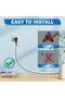 Azonee Wall Cord Hider Self-Adhesive Wire Cover Raceway Cable Management Kit for Walls Flexible PVC - 6