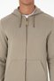Men's Regular Fit Zippered Hooded Light Khaki Knitted Cardigan 50313719-Vr183 - 6