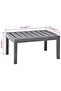 Garden Table Mocha 78x55x38 cm Plastic - 3
