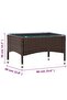 Coffee Table Brown 60x40x36 cm Poly Rattan - 3