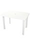 Garden Table White 101x68x72 cm Plastic