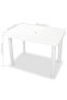 Garden Table White 101x68x72 cm Plastic - 3