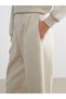Two Mt Shop Quality Lcw Vision Beige 3 Thread Rastered Plain Loose & Baggy Women's Sweatpants - 3