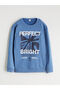 Crew Neck Printed Boys' Sweatshirt