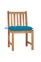 Garden Chairs 6 pcs with Cushions Solid Teak Wood - 2