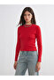 Lcw Visionred Crew Neck Self Patterned Women's Knitwear Sweater