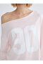 Kayak Neckline Printed Women's Sweatshirt - 3