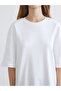 Crew Neck Oversize Women's T-Shirt - 3