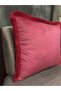 Imported Silk Velvet Fuchsia Color Tassel Kirlent Kilifi 43X43Cm - 4