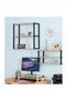 Riyan 3 Tier Wall Shelf - Stylish Walnut/Black Engineered Wood & Metal, 63x20x60cm, 2 Years Warranty - 7