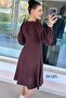 Double-Breasted Collar Buckle Crepe Dress 6K185 - 2