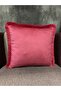 Imported Silk Velvet Fuchsia Color Tassel Kirlent Kilifi 43X43Cm - 5