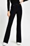 Eftelya Black Flared Comfort Jeans High Waist Trousers - 3