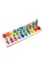 3-in-1 Wooden Logarithmic Board, Digital Fruit Shape Matching Puzzle for Toddlers