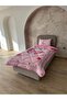 Girl Sitting on the Moon Patterned, Double-Sided Single Welsoft Sleeping Set - 4