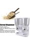 Double airtight clear container cereal dispenser with built in spill tray for dry food, breakfast ce - 6
