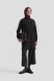 Pocket Cover Stone Detailed Stoned Lace-Up Crepe Tunic Black 25Kt451 - 2