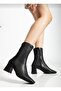 Blunt Toe Stretch Ankle Heeled Women's Boots - 3
