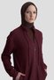 Eyelet Detailed Corded Fabric Glitter Pocket Jacket Cherry 25Kt555 - 3