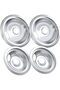 4-Piece Stovetop Drip Trays - Thickened Design to Prevent Bending and Rusting - Includes 2 6-inch and 2 8-inch drip trays