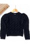 Girls' Pearl Embroidered Thick Knitted Sweater 10-11-12-13-14-15 Years Old Winter Knitwear Sweater / Balloon Sleeve - 3