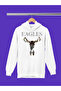 Eagles Printed Cotton Long Sleeve Fleece-Lined 3 Thread Hooded Rock Sweatshirt - 2