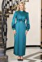 Lara Satin Evening Dress Emerald Tbselb78