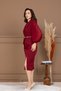Atlas Sleeves Chiffon Detailed Jacket Dress - Bordo - 5