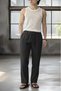 Men's Black Linen Muslin Wide Leg Trousers