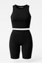 High Waist Black Yoga Pilates Sports Short Leggings Lotus Flower with Frame with 100% Polyamide Fabric Printed - 3