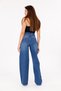 Blue Washed Women's High Waist Baggy Jeans - 5