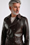 Maroquin Leather Moreno Men's Genuine Leather Trench Coat - 4