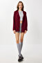 Oversized Plain Knitwear Cardigan Lnf0027 Bordo - 3