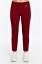 Women's Burgundy 2 Thread Sweatpants with Bottom Pockets Classic Leg-P376
