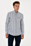Men's Light Blue Striped Long Sleeve Shirt 50308593-Vr003