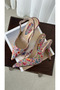 Luzzi Genuine Leather Heeled Shoes with Floral Detail - 5