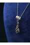 Reverse Bat Horror Halloween Themed Bat Model Steel Pendant and Steel Chain Necklace - 2