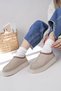 Women's Guaranteed Fur-Lined Lightweight High Sole Mini Sabo House Slippers Beige - 4