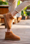 Women's Guaranteed Fur Lined Lightweight Sole Mini Boots Brown - 7
