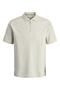 Men's Beige Jprblucameron SS Zip Polo Polo Shirt 12284397-Moonstruck