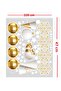 Gold New Year Sticker Set – Gold Balloon & Snowflake Minimal Decor (39X47 cm) - 4