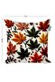 Punch Embroidery Pattern Digital Printed Autumn Themed 4-Piece Throw Pillow Cover in Orange and Yellow Colors - 2