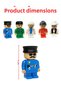 5-Piece Profession Figures Set – Building Block Toy (Police, Soldier, Doctor, Cowboy, Housewife) - 2