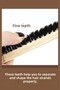 Double Ended Wooden Knob Comb - 3