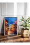 Oil Painting Colorful Street One Piece Wooden Framed Painting - 2