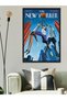 The New Yorker Poster Basketball One Piece Black Wooden Framed Painting